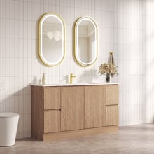 Byron 1500mm Light Oak Freestanding Vanity with Removable Kickboard